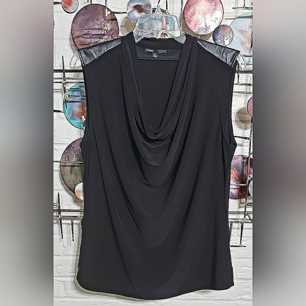 CHAUS | Woman's Cowlneck Sleeveless Top